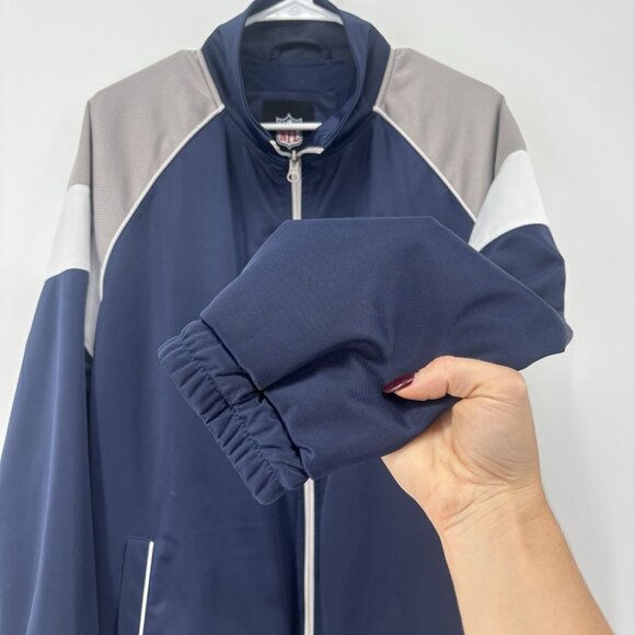 Dallas Cowboys NFL Men's Small Full-Zip Track Jacket America's Team Blue White - Picture 6 of 11